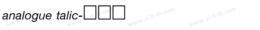 analogue talic字体转换